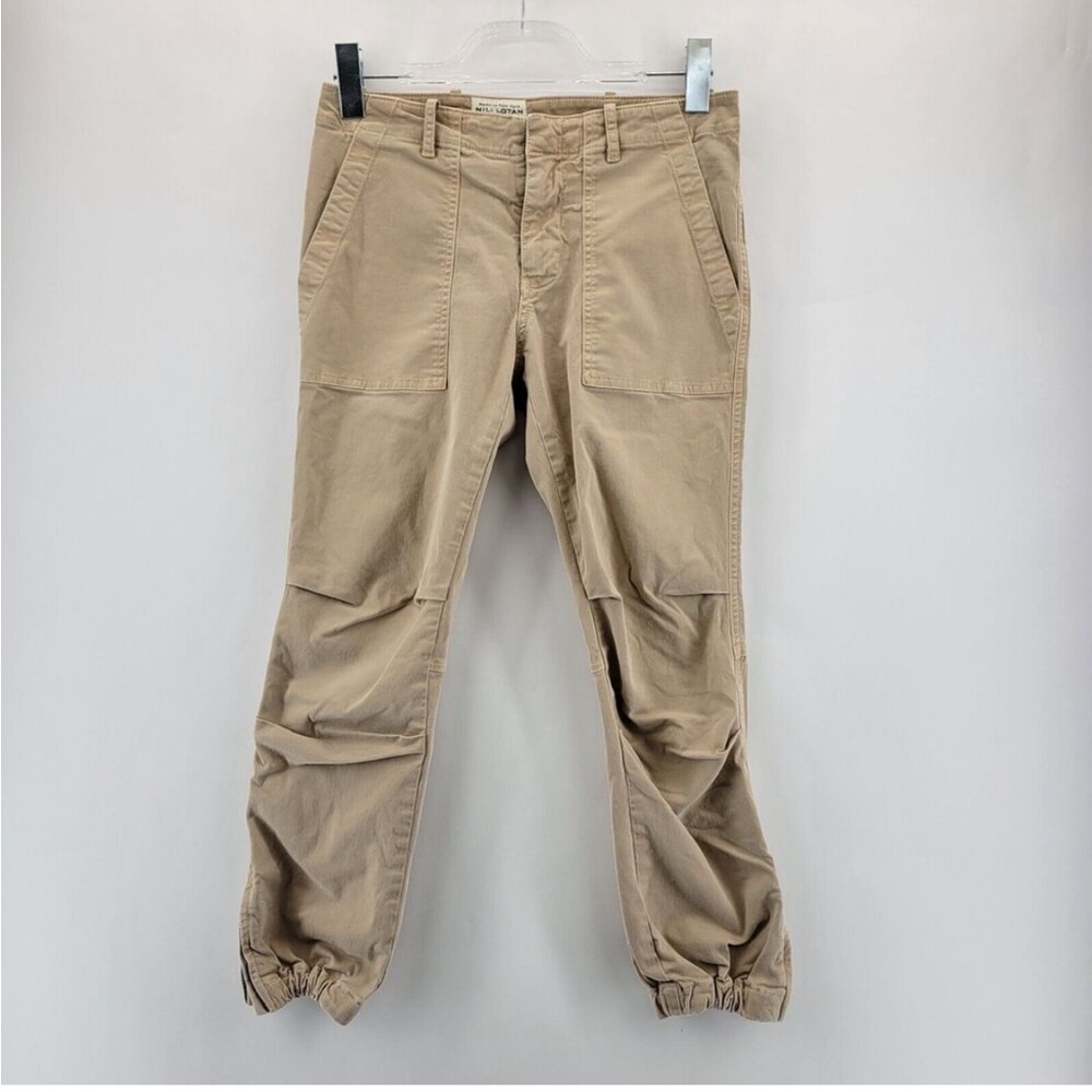Nili Lotan Pants Womens 0 Crop Military Utility Desert Sand Khaki Beige USA